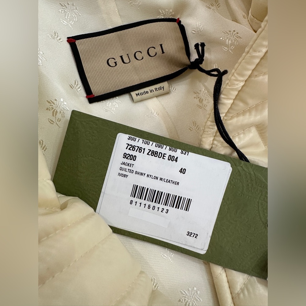 Gucci Chevron Marmont Quilted Belted Jacket - Picture 9 of 9